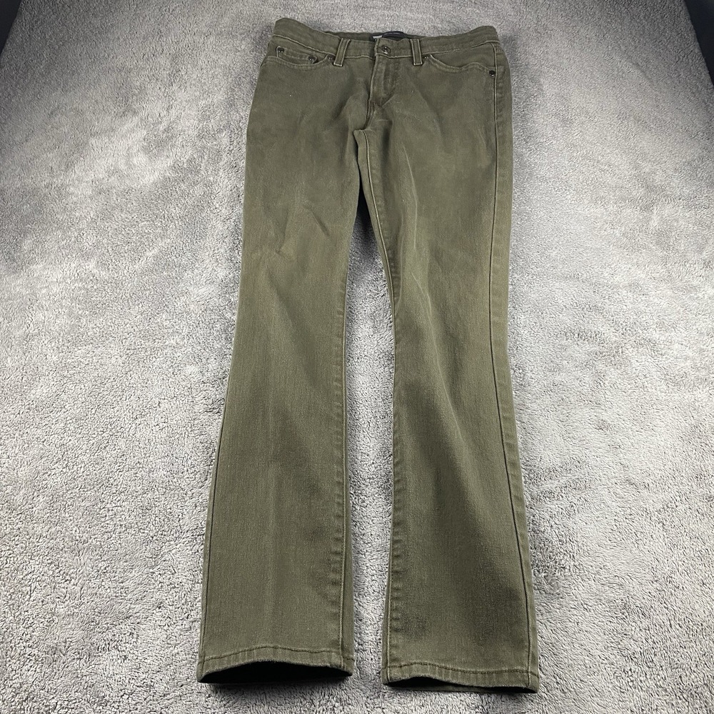 Levis Mid Rise Skinny Jeans Womens 6M 28x28 Olive Green Pants Mid Rise